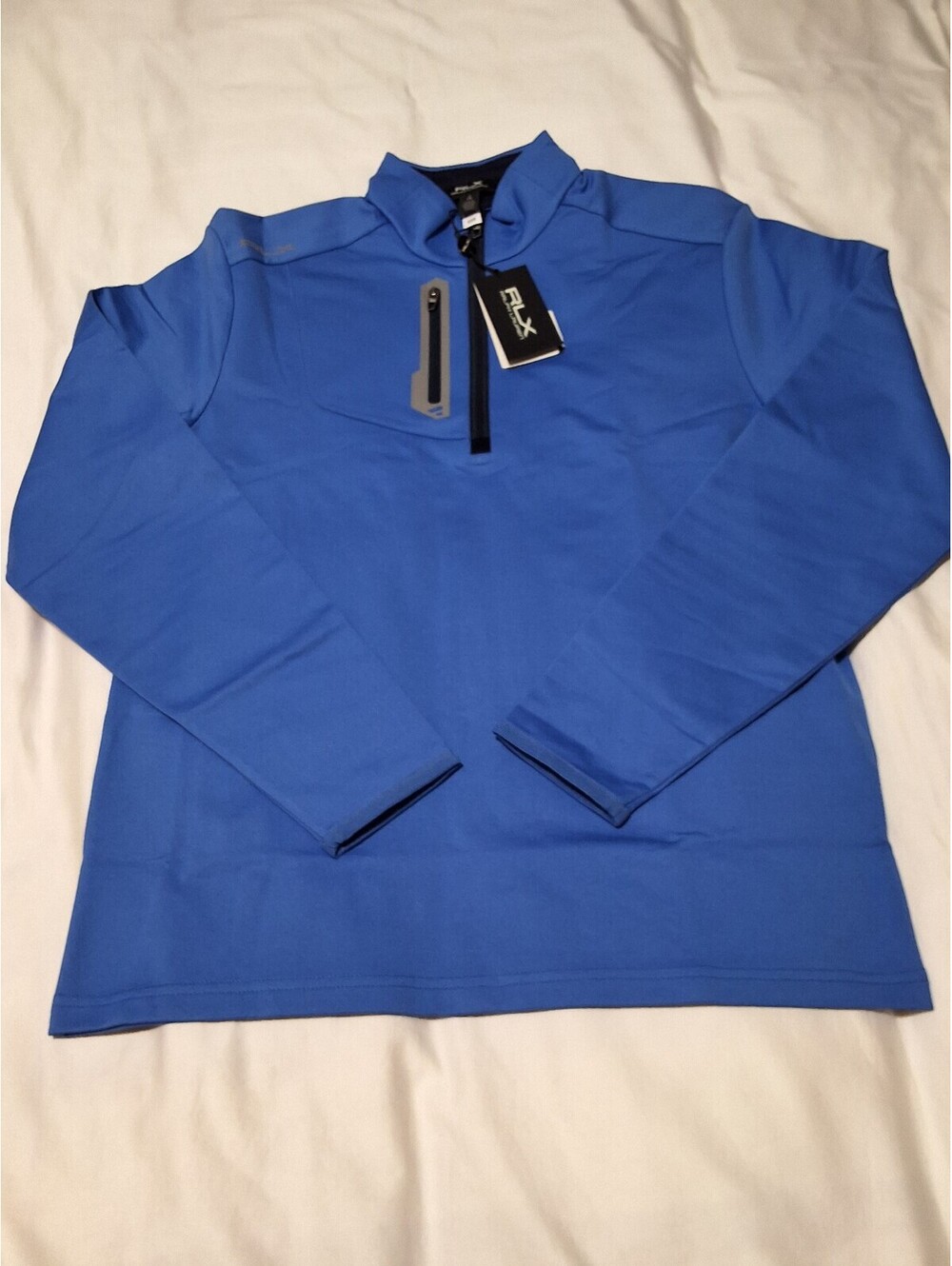 RLX Ralph Lauren Men's Blue Half-Zip Pullover Sweatshirt Size S